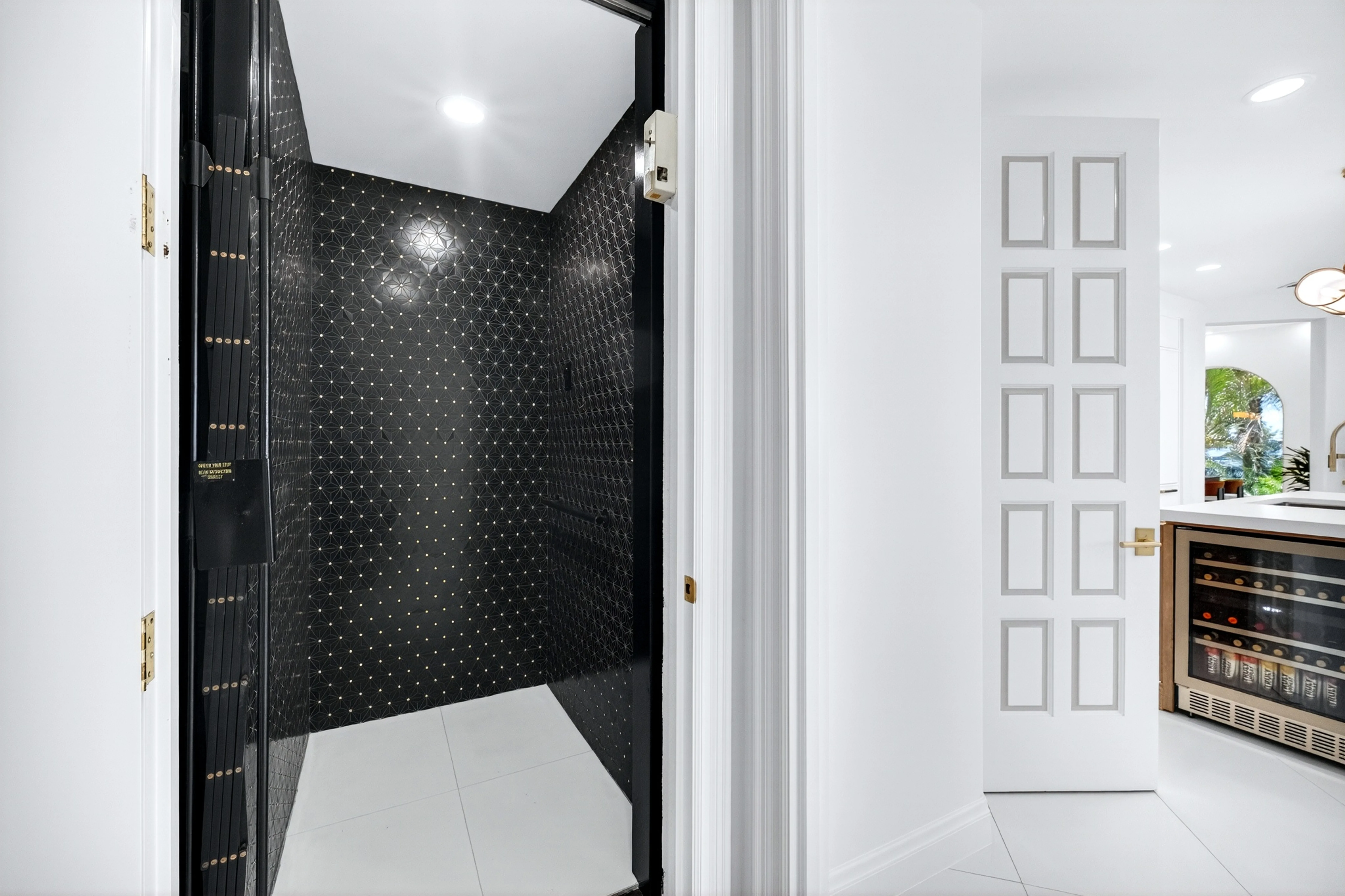 Walk-in wine room