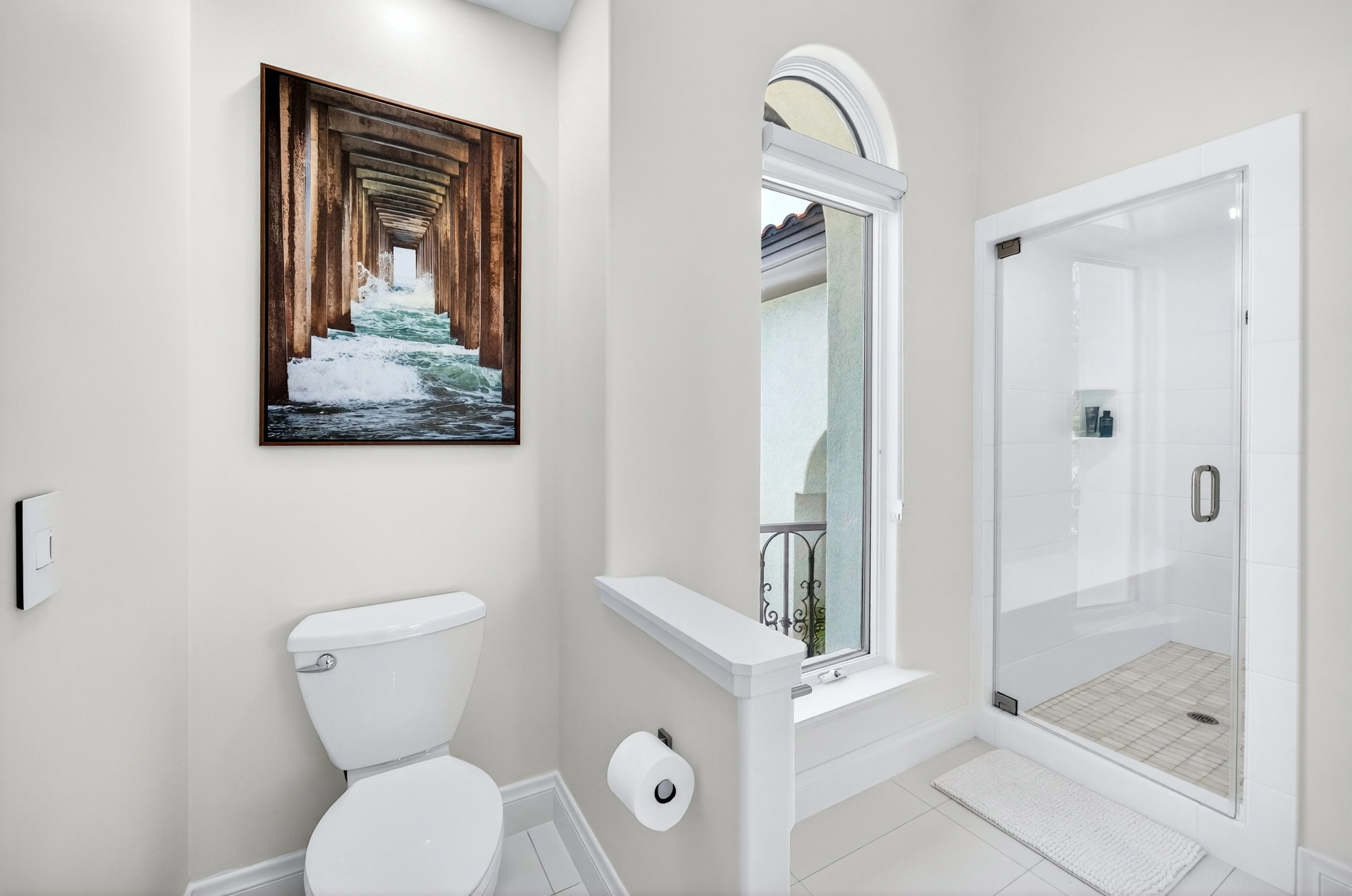 Guest bath with rainfall shower